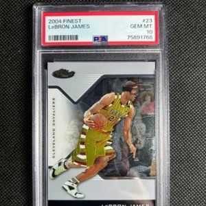 2004-05 Topps Finest LeBron James #23 Cleveland Cavaliers PSA 10 Gem Mint